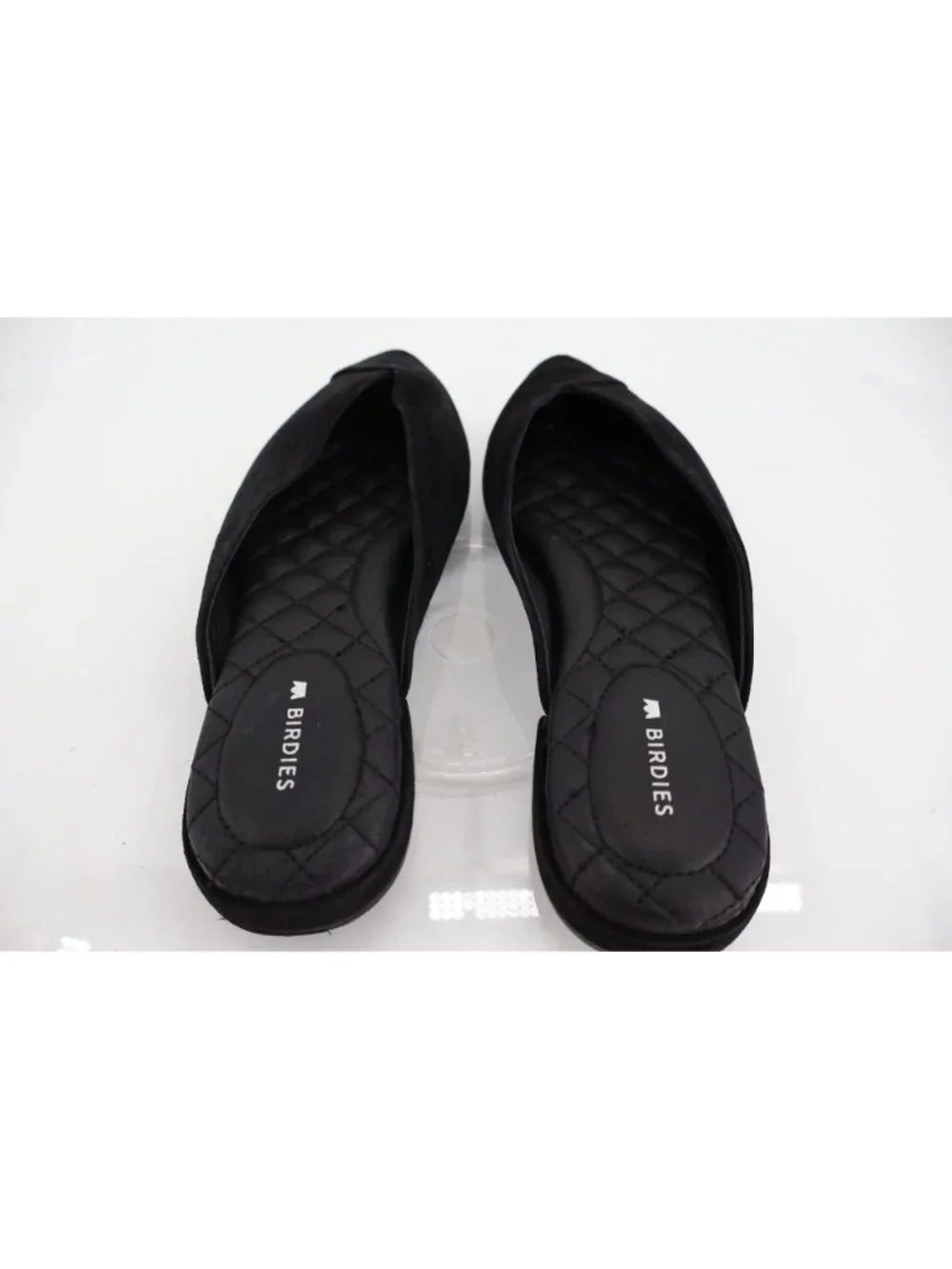 Birdies The Swan Mule Slide Slip-On Women’s Size 5 Black Suede Flat Pointy